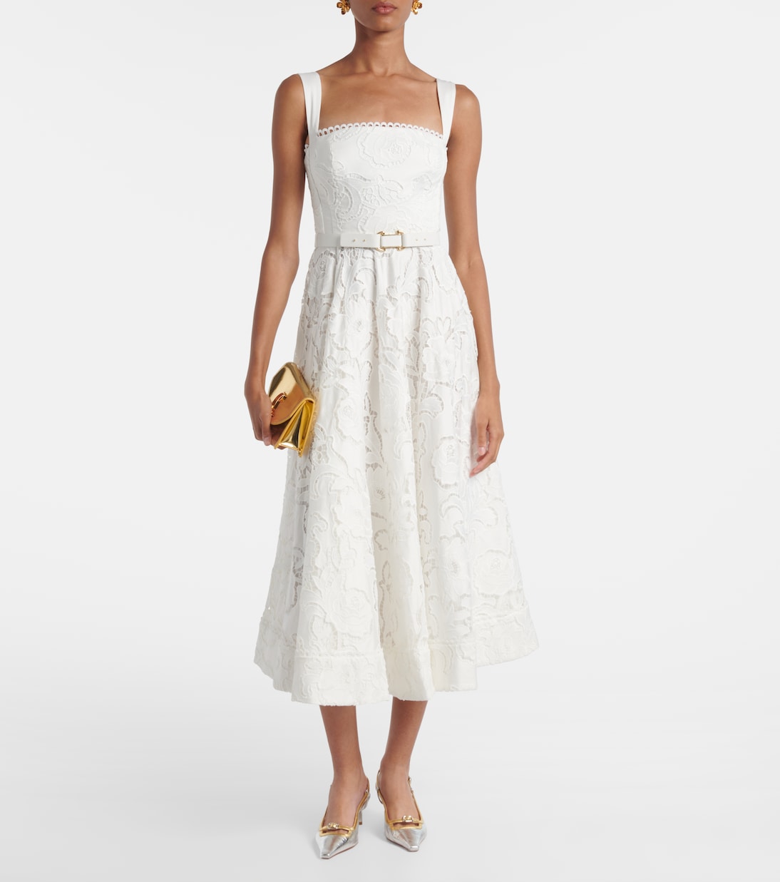 Ginger floral lace midi dress | Rebecca Vallance