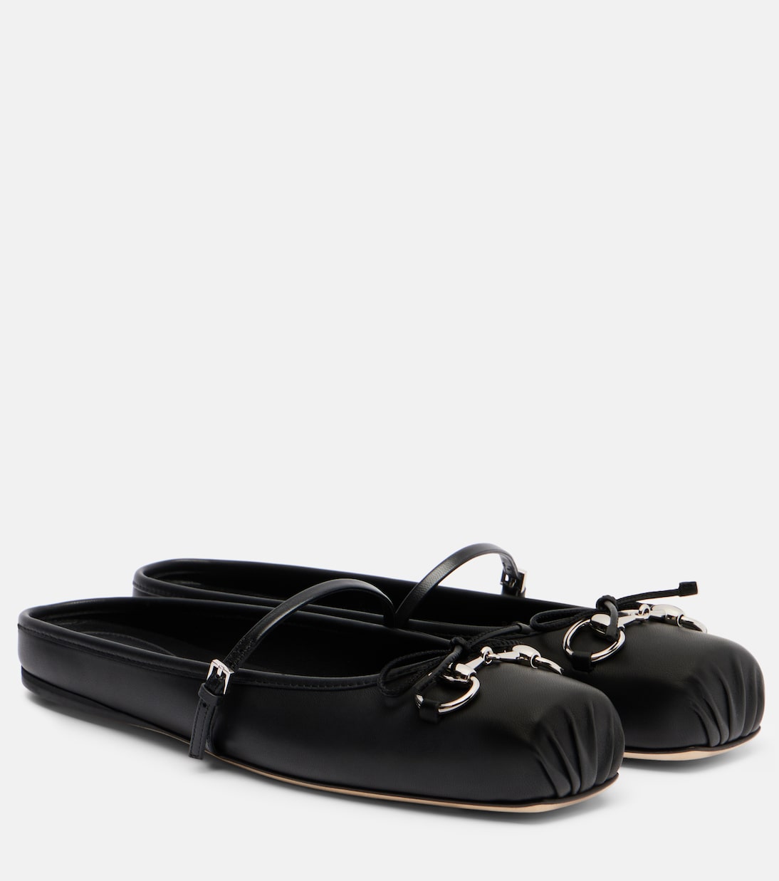Horsebit leather ballet flats | Gucci