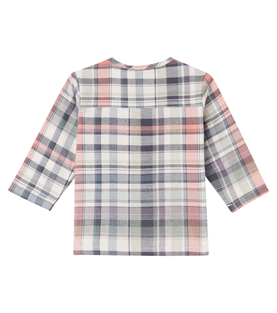 Baby Shelby checked cotton shirt | Wheat