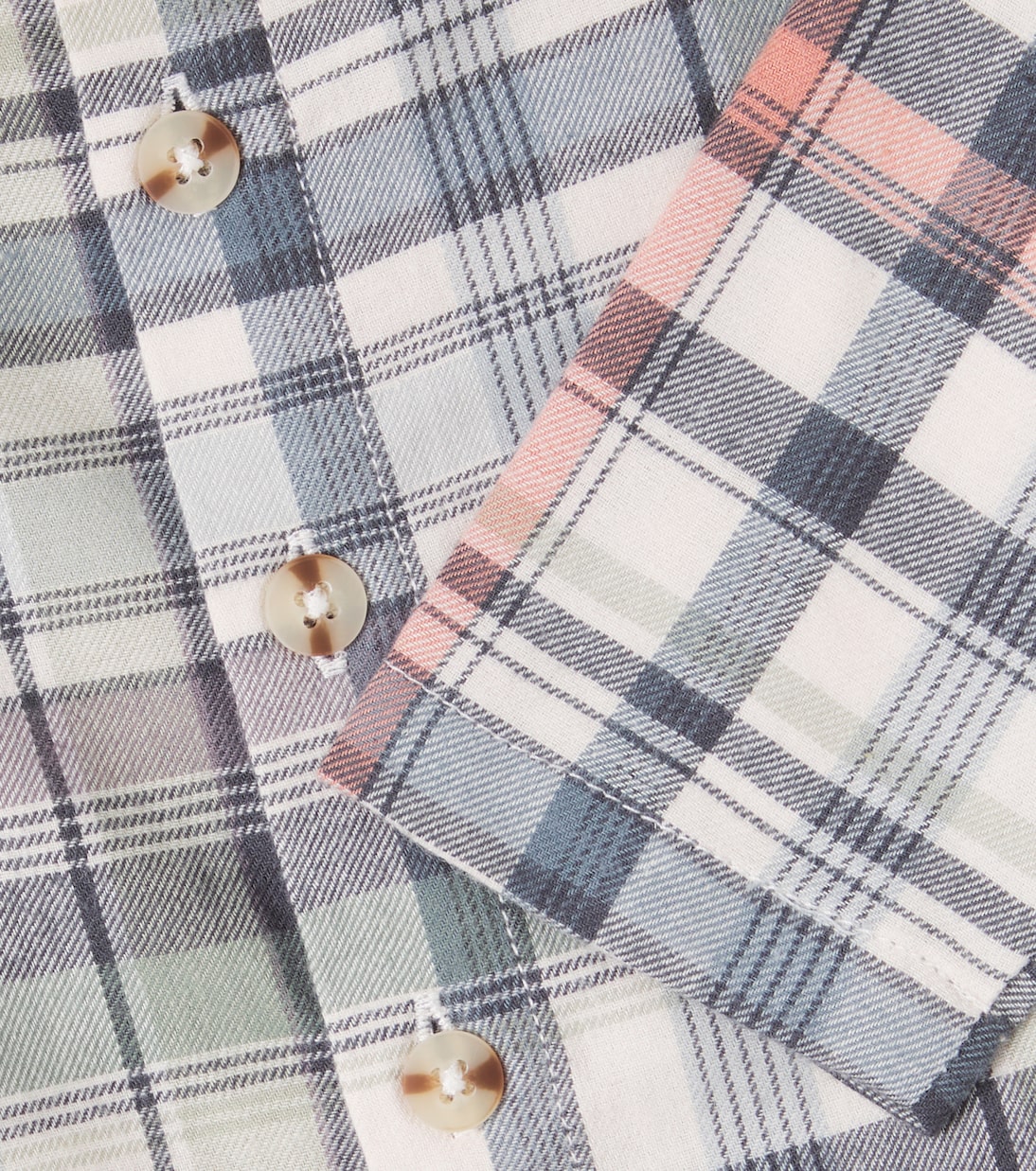 Baby Shelby checked cotton shirt | Wheat