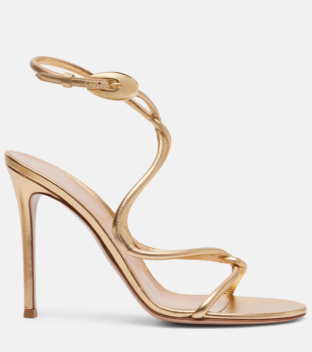 Sandalen Black Mamba 105 aus Metallic-Leder | Gianvito Rossi