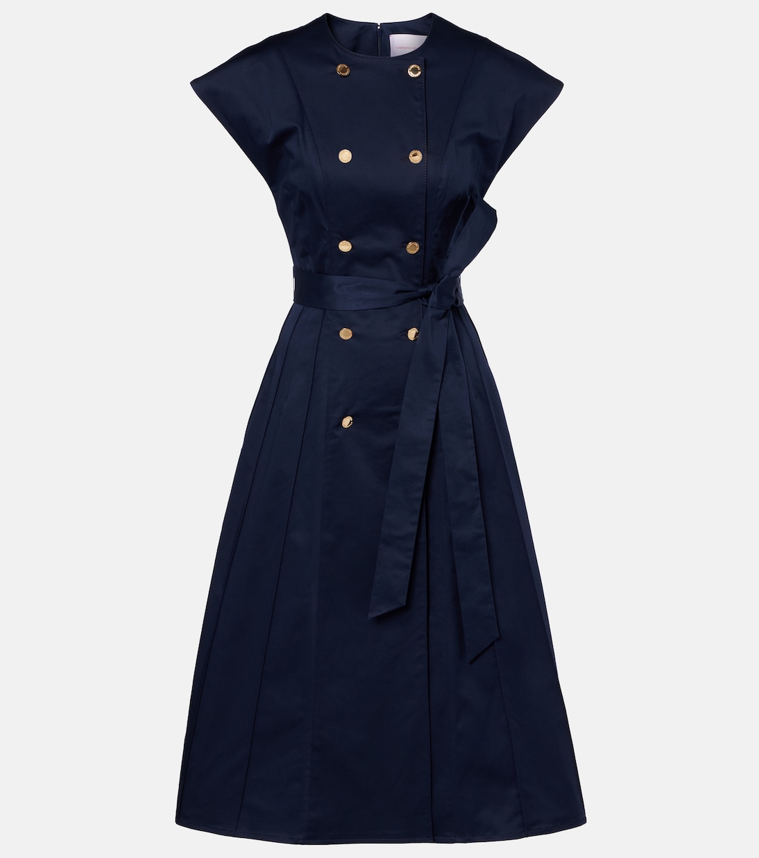 Cotton-blend sateen midi dress | Carolina Herrera