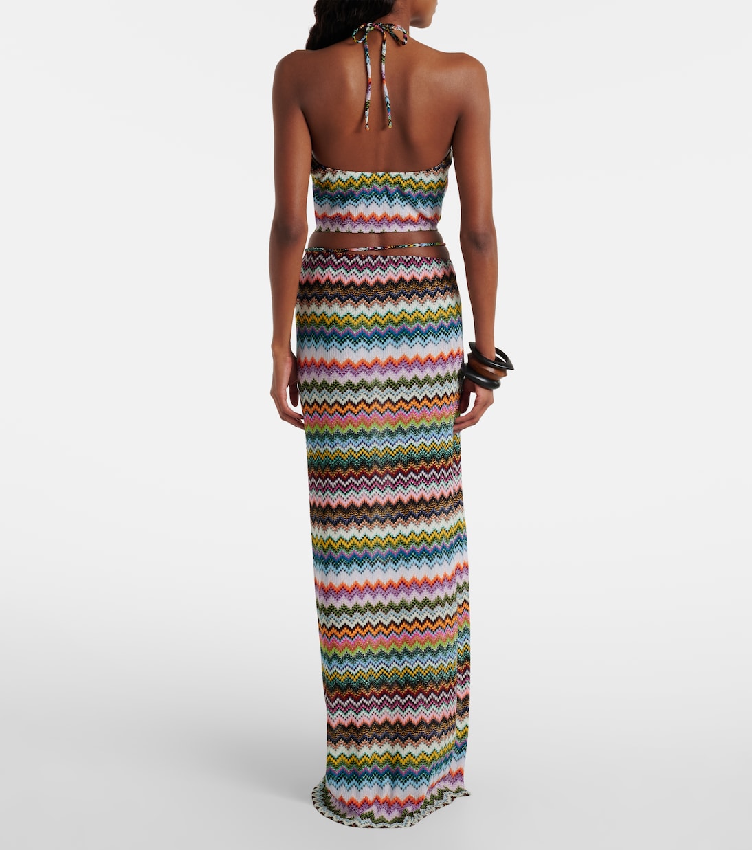 Zigzag lamé wrap skirt | Missoni