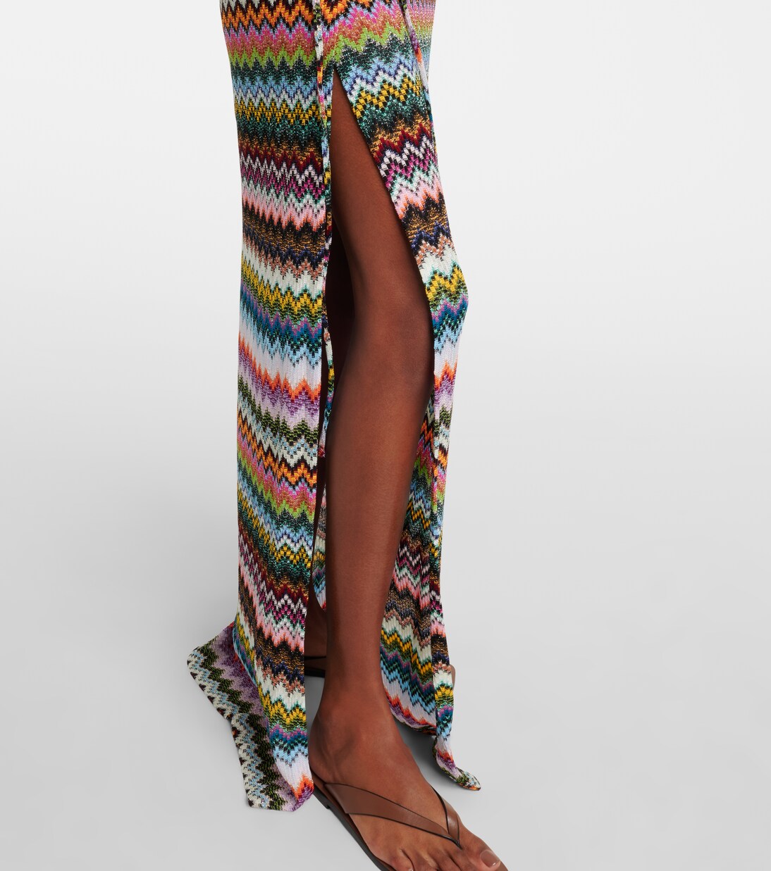 Zigzag lamé wrap skirt | Missoni