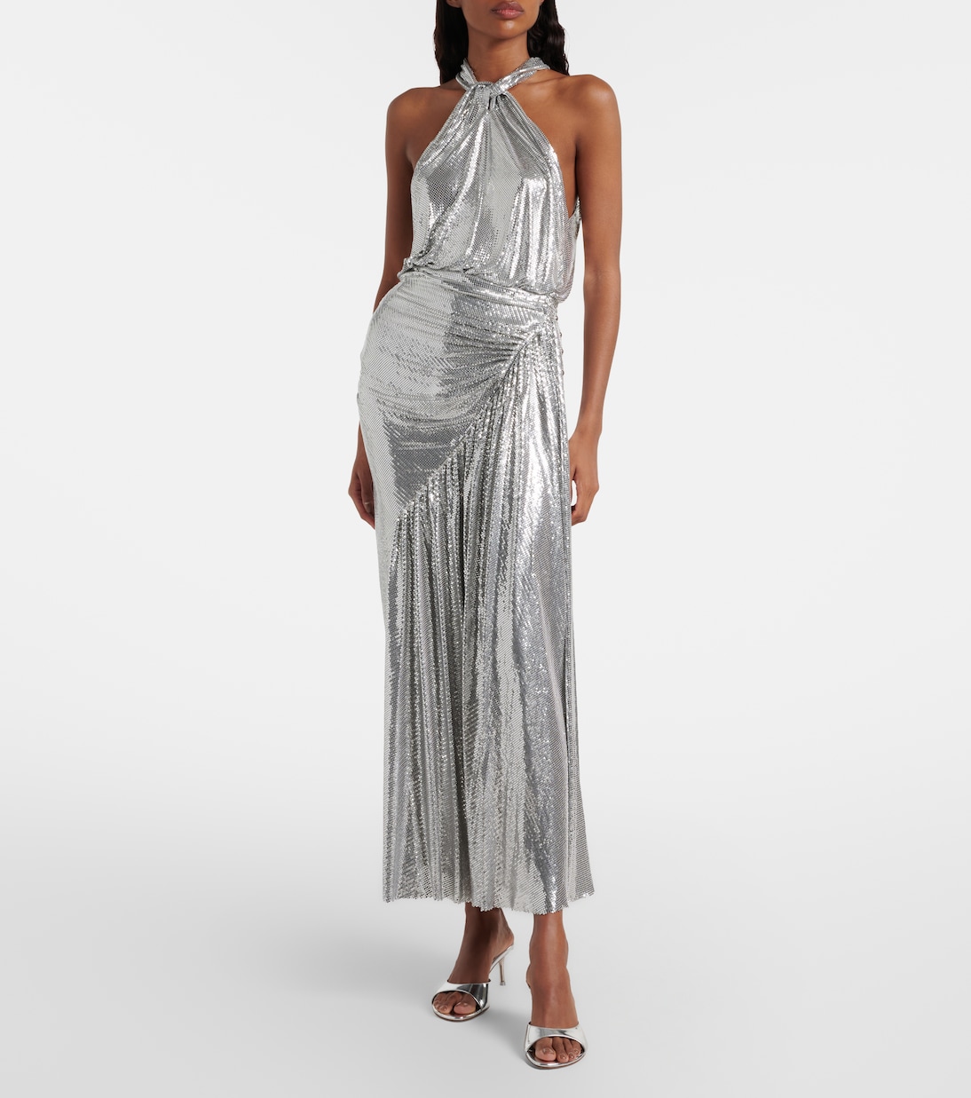 Chainmail draped maxi skirt | Rabanne