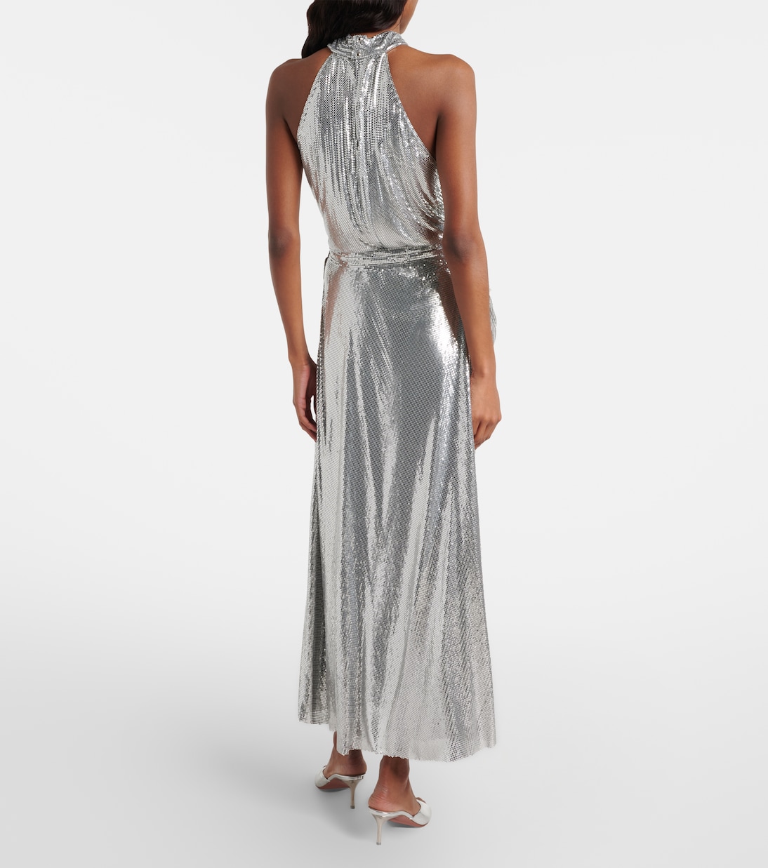 Chainmail draped maxi skirt | Rabanne