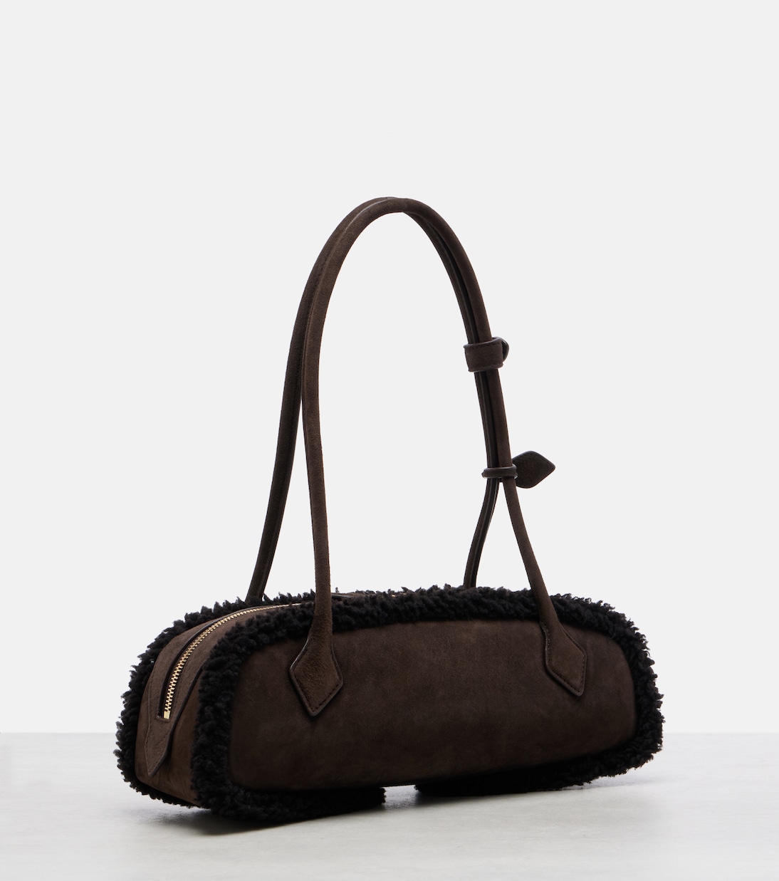 Le Teckel Medium suede shoulder bag | Alaïa