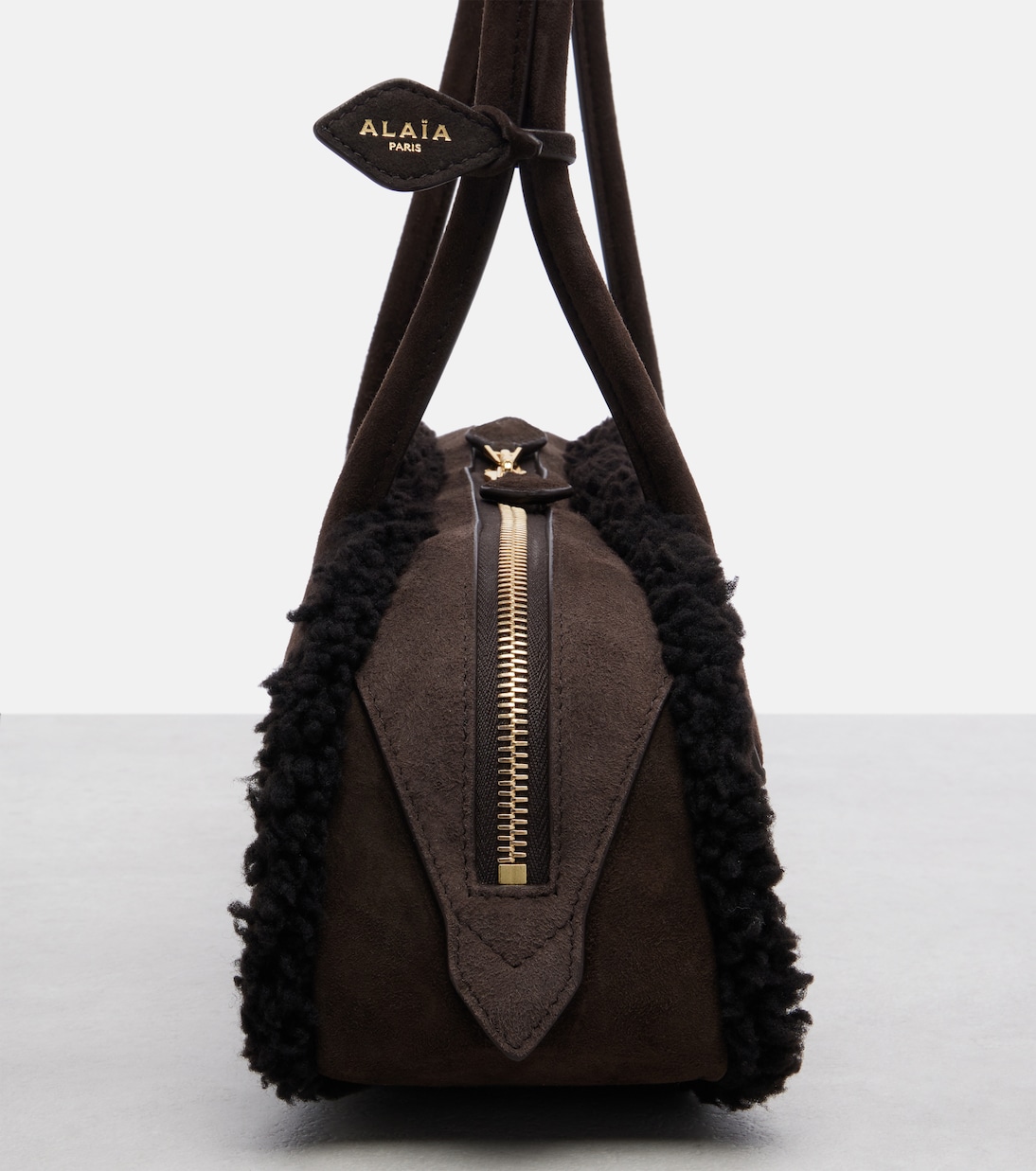 Le Teckel Medium suede shoulder bag | Alaïa