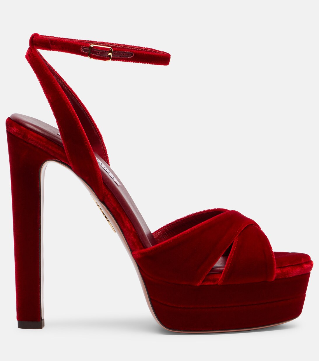 Sandales Divine 130 à plateau en velours | Aquazzura