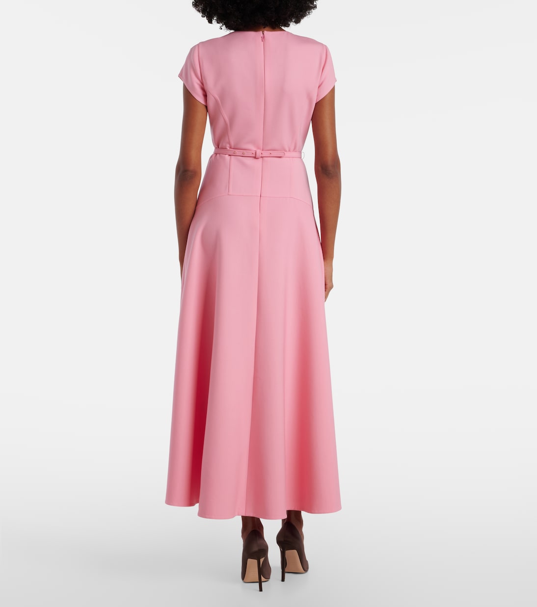 Vestido largo en mezcla de lana | Oscar de la Renta