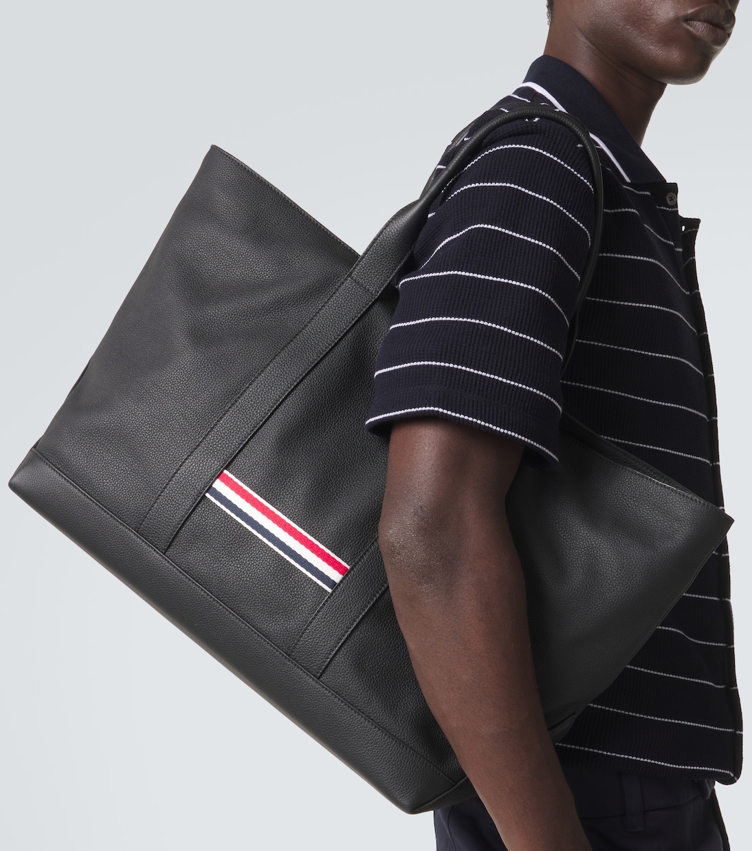 Tote Bag Medium aus Leder | Thom Browne