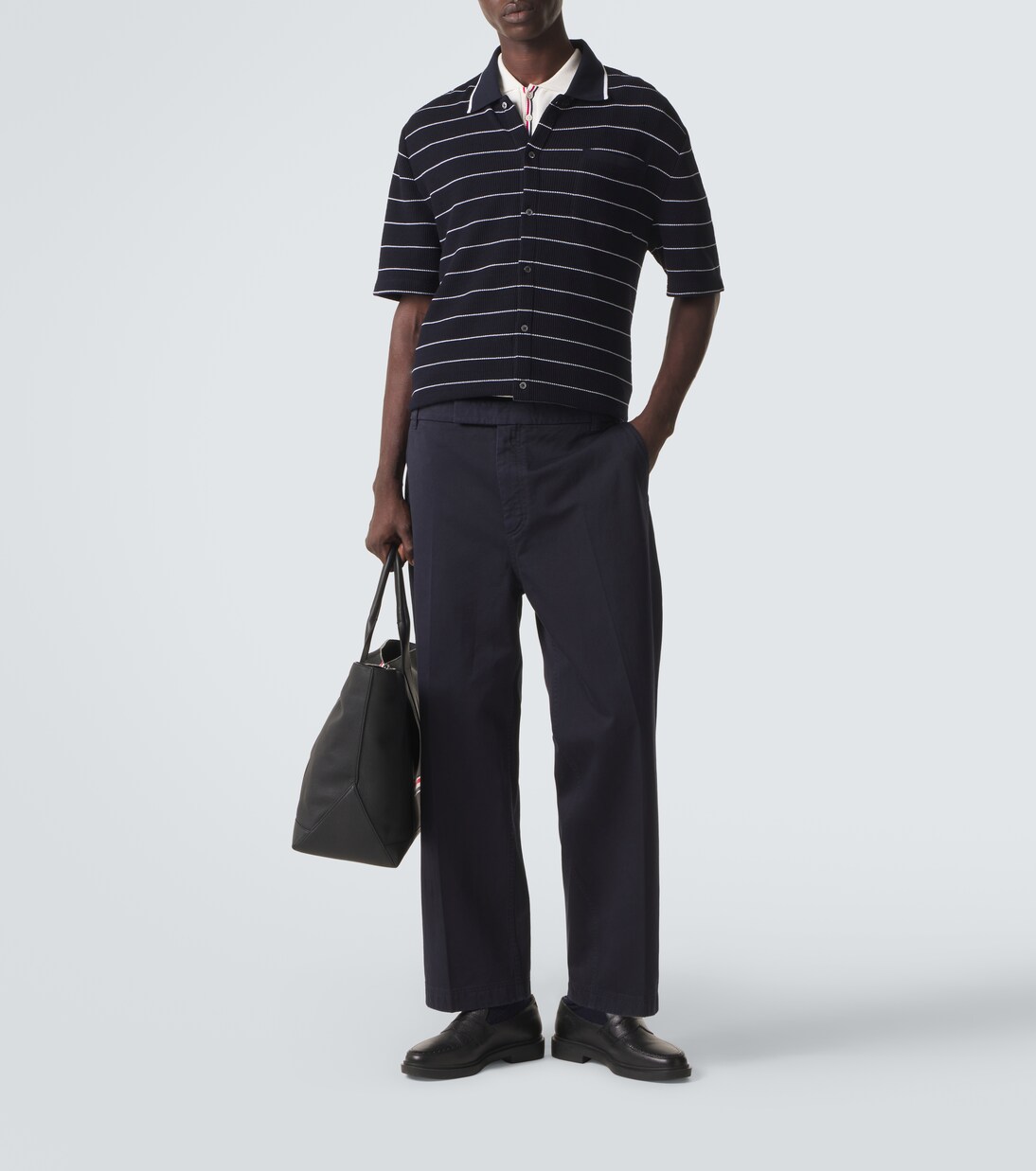 Tote Bag Medium aus Leder | Thom Browne