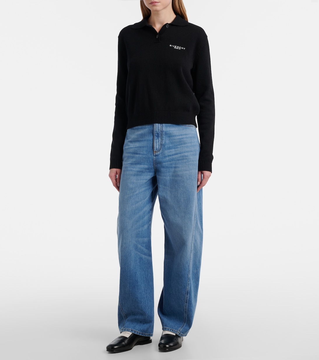 Logo羊毛与羊绒Polo衫式毛衣 | Givenchy