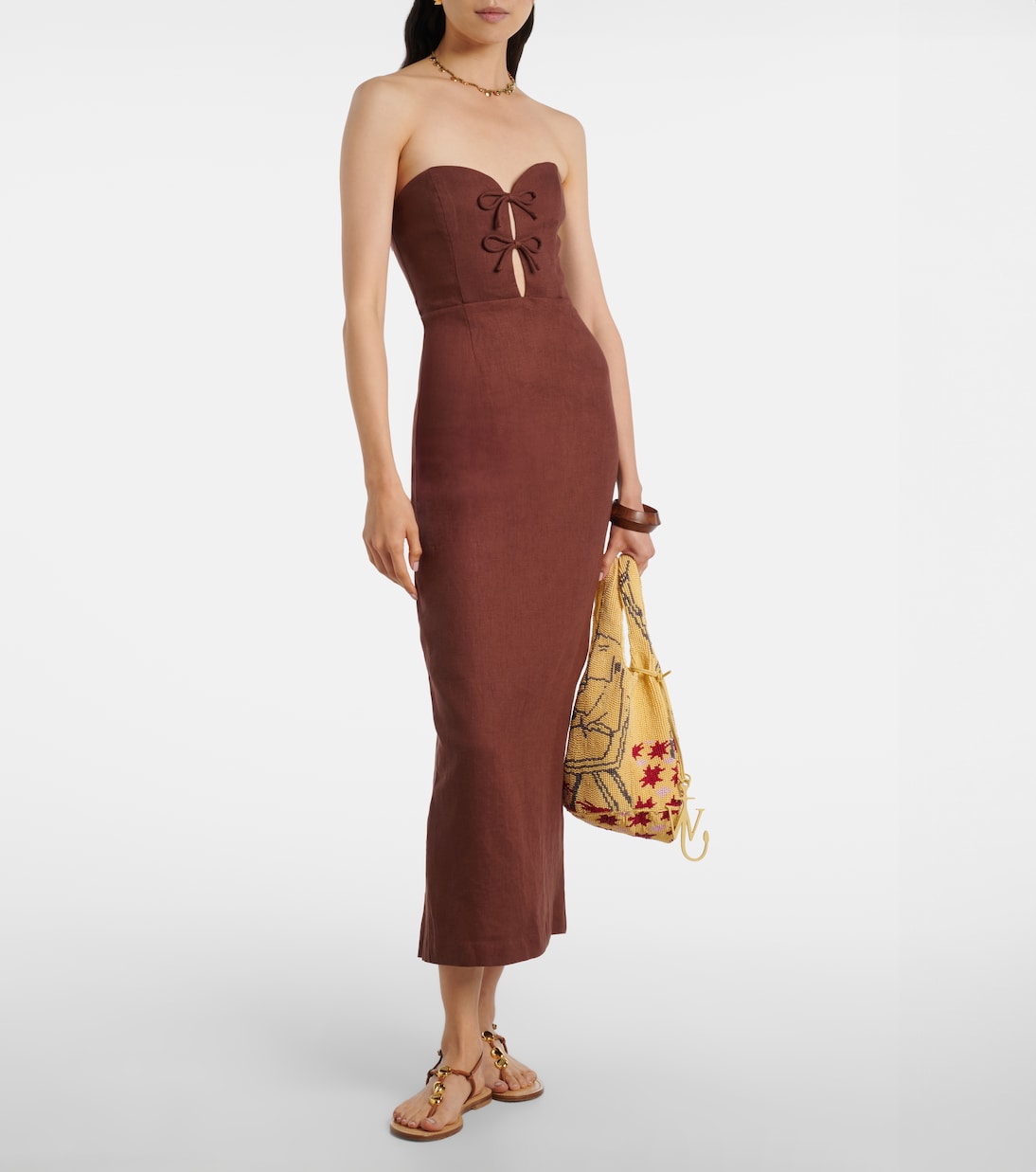 Sabine linen maxi dress | Posse