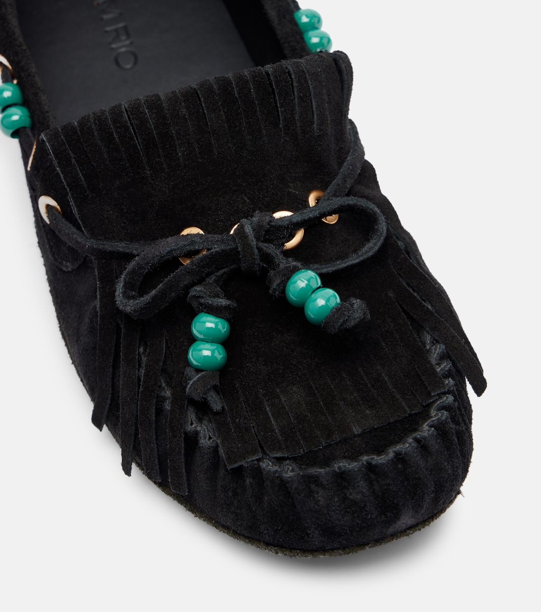 Beaded suede boat shoes | Farm Rio