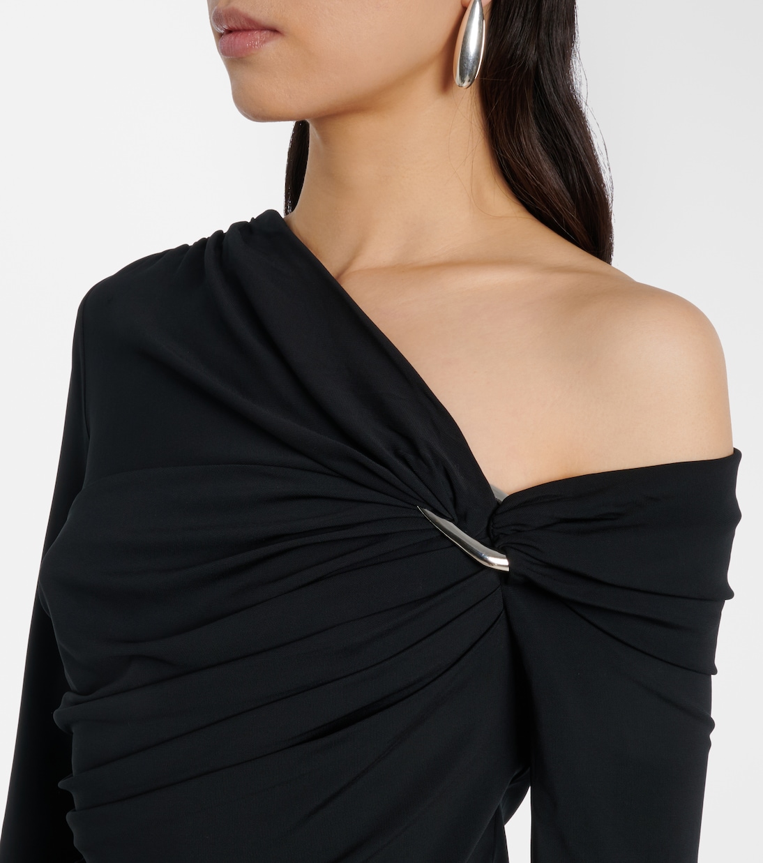 Lozea asymmetric ruched jersey top | Veronica Beard