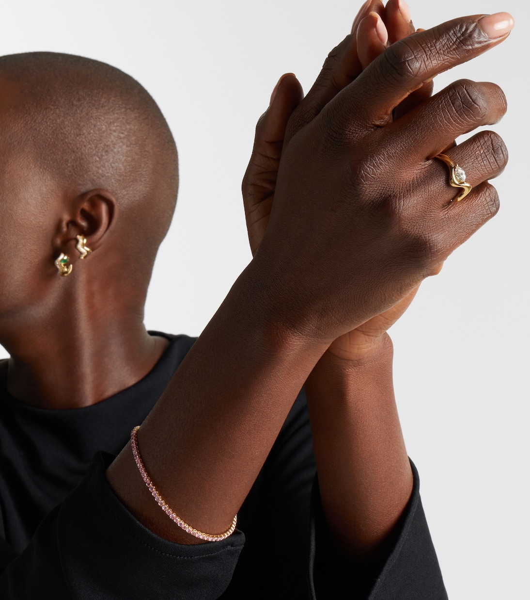 Anello Wave in oro 18kt (750/1000) con diamante | Shay Jewelry