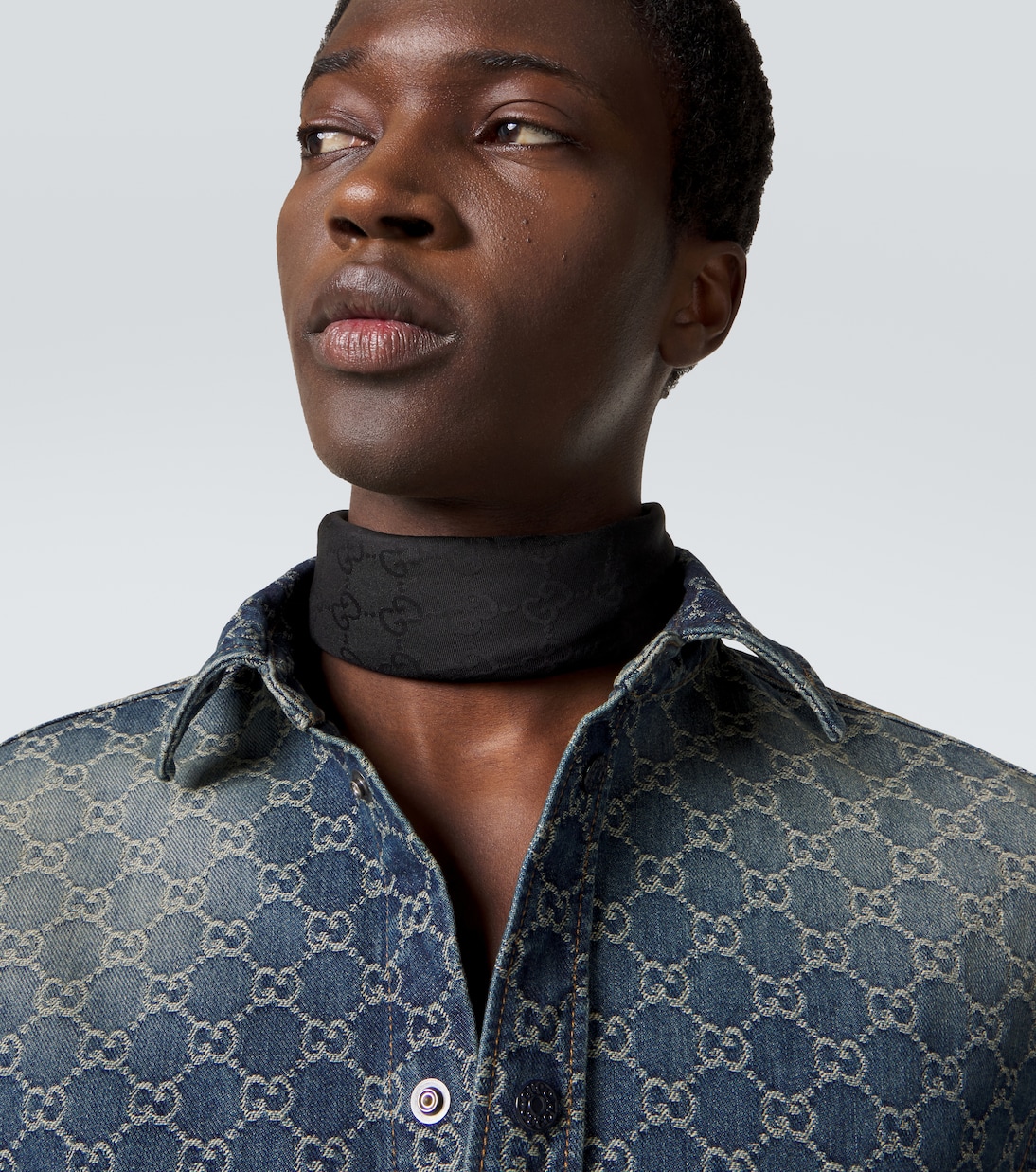 Mouchoir de poche GG en coton et soie | Gucci