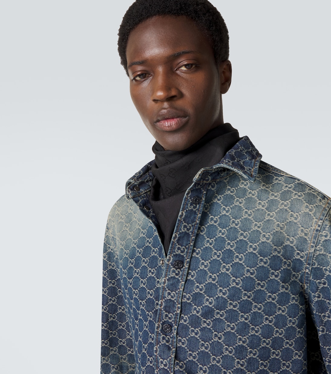 Mouchoir de poche GG en coton et soie | Gucci