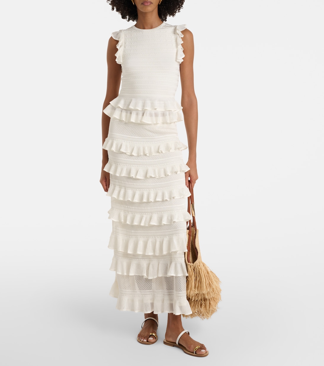 Luna ruffled tiered maxi skirt | Zimmermann