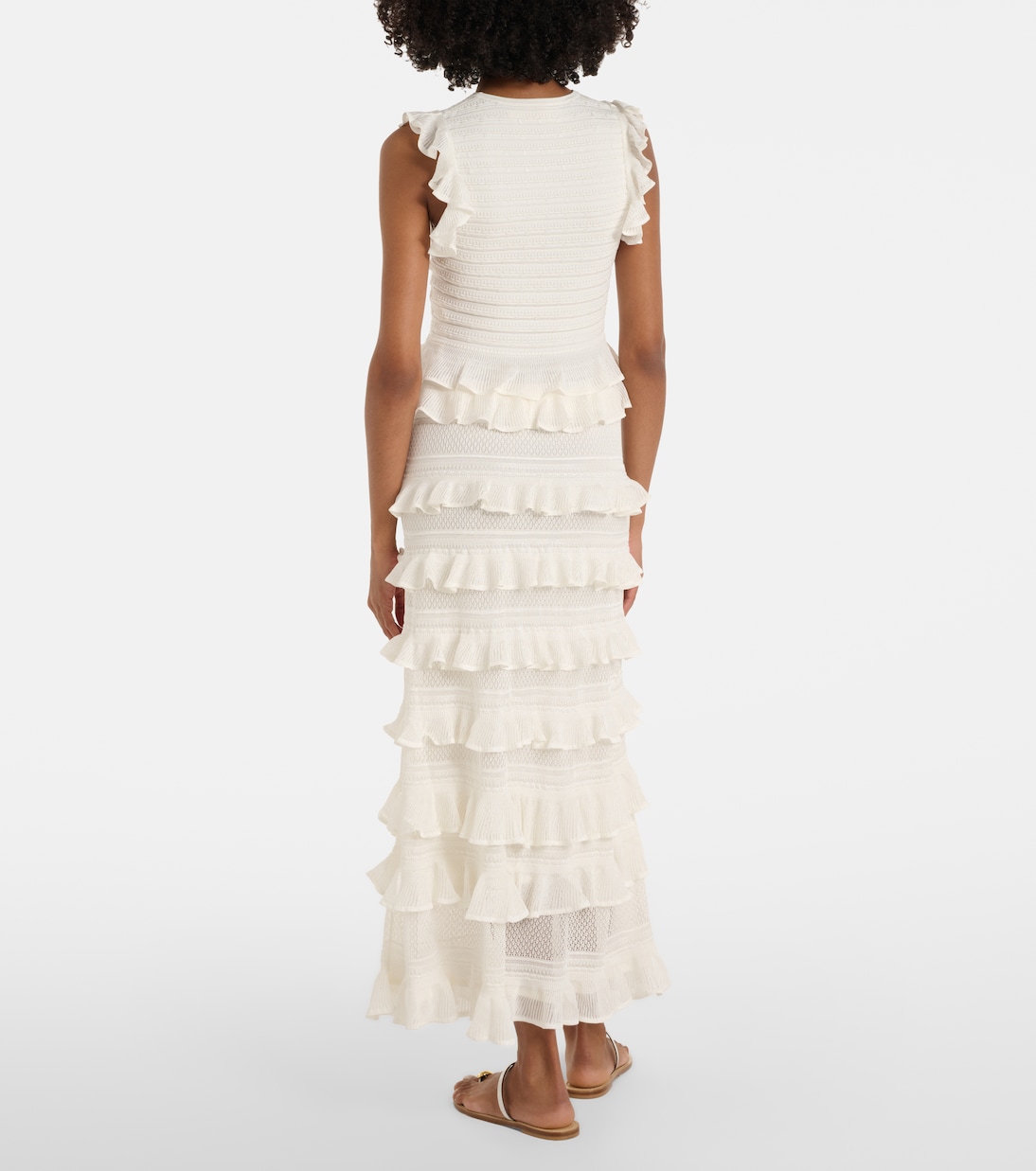Luna ruffled tiered maxi skirt | Zimmermann