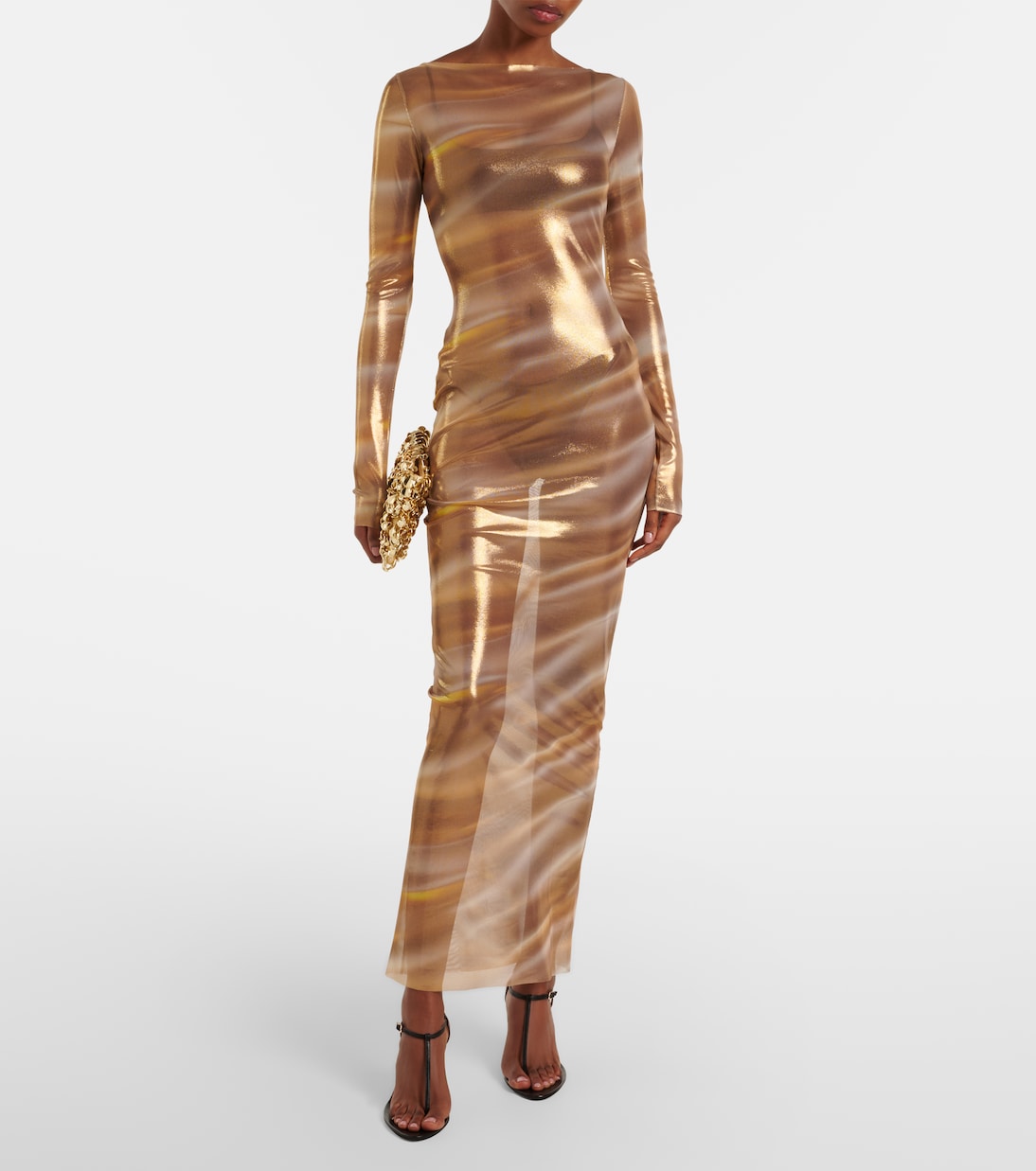 Printed sheer maxi dress | Roberto Cavalli