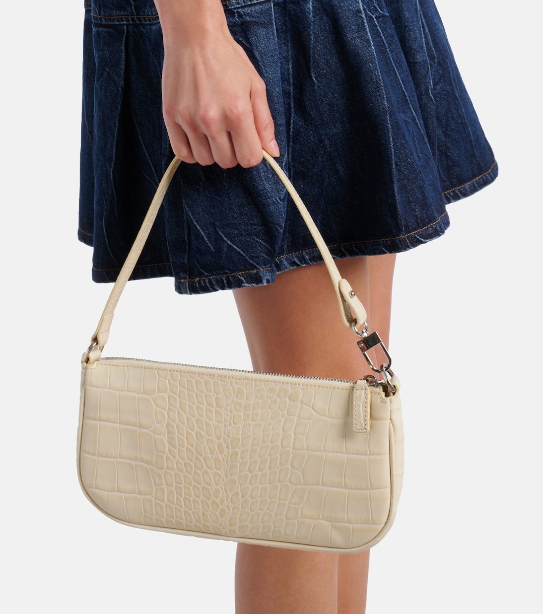 Rachel croc-effect leather shoulder bag | By Far