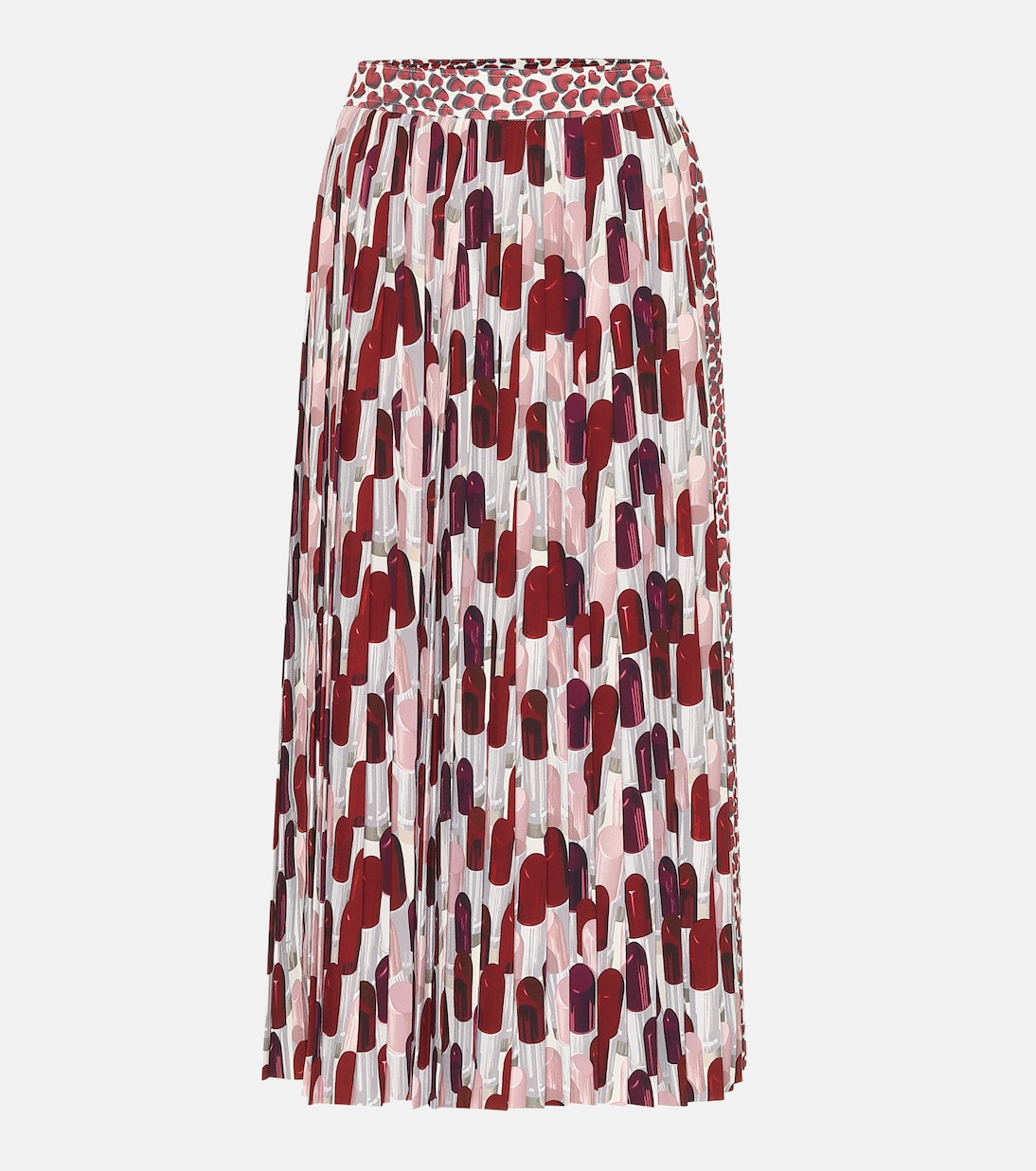 Jupe midi imprimée en crêpe | Prada