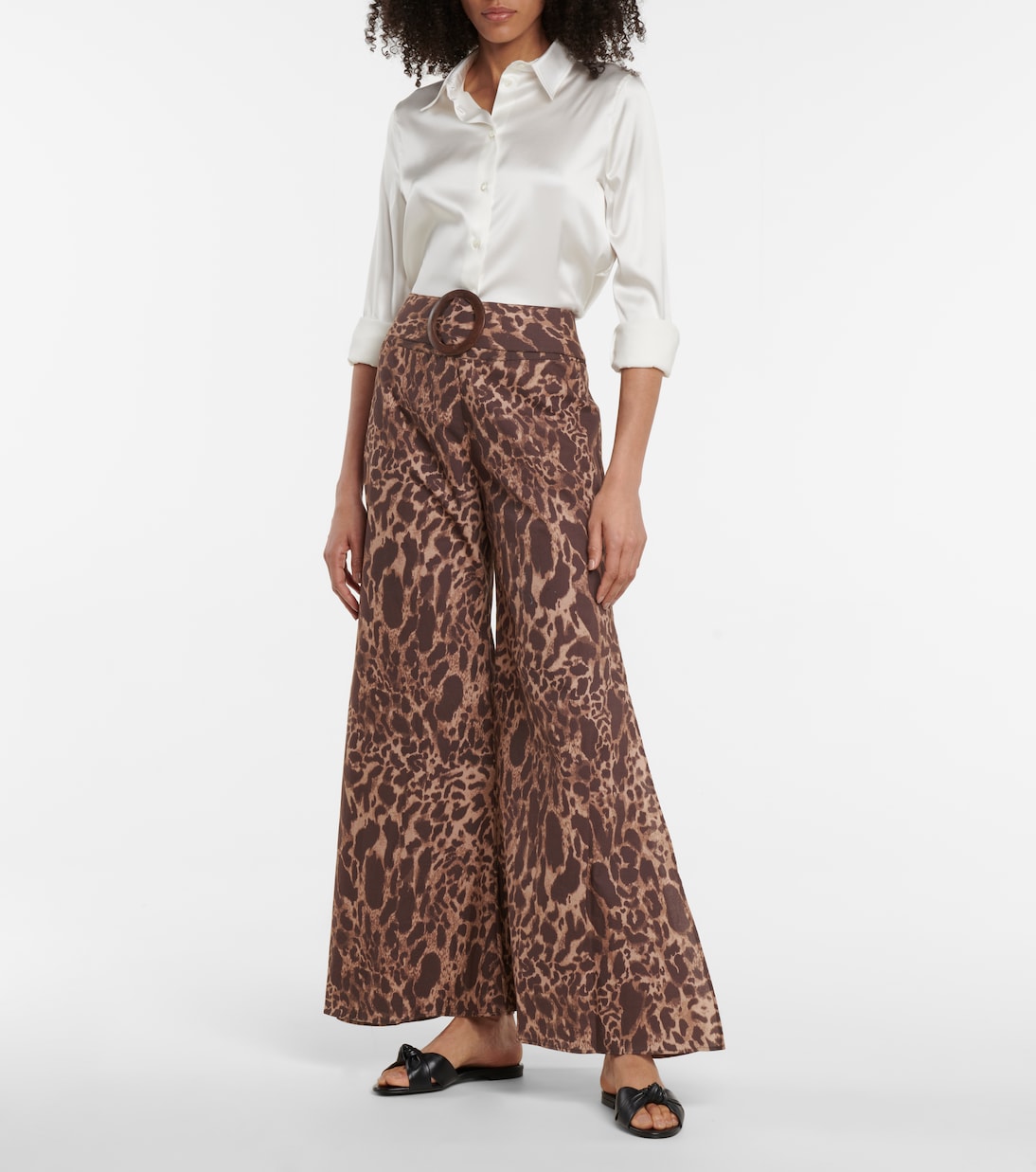Pantalon évasé Claudia en coton | Alexandra Miro
