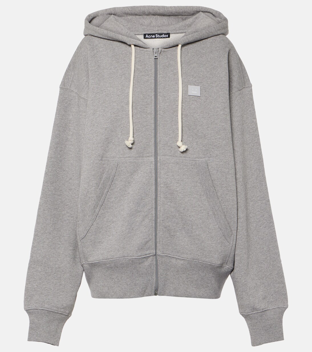 Cotton fleece hoodie in grey - Acne Studios | Mytheresa