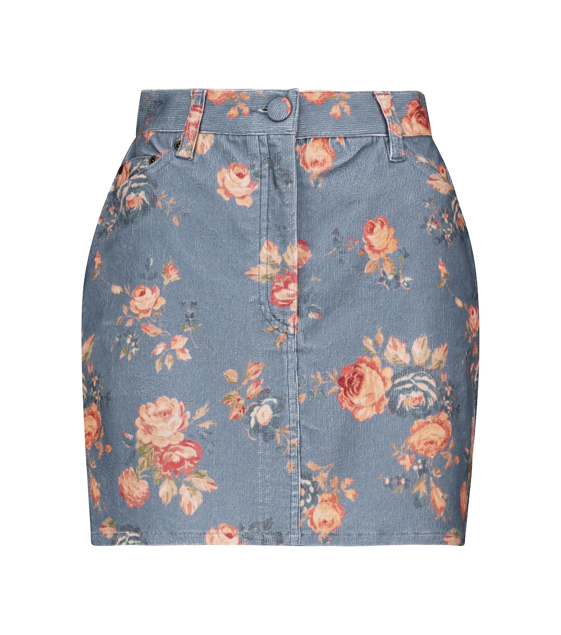 Hollywood stretch-corduroy miniskirt | LoveShackFancy