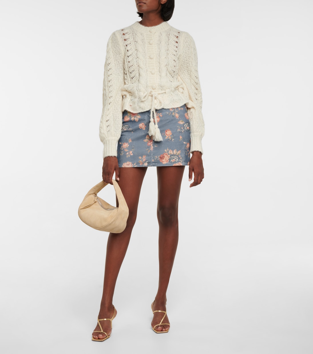 Hollywood stretch-corduroy miniskirt | LoveShackFancy