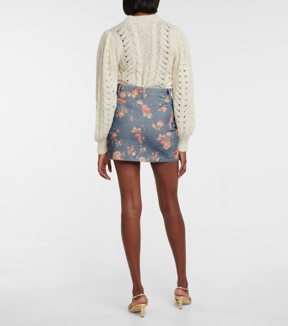 Hollywood stretch-corduroy miniskirt | LoveShackFancy