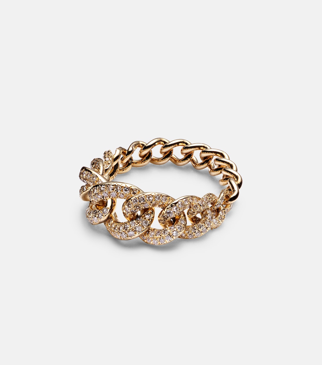 خاتم عيار 18 قيراط مع الألماس Gradual Pavé Link | Shay Jewelry