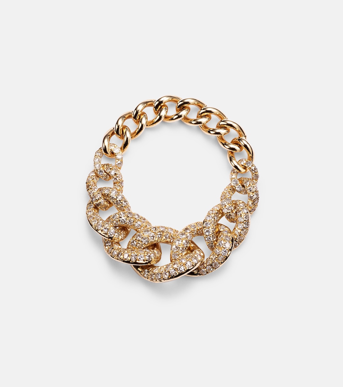 خاتم عيار 18 قيراط مع الألماس Gradual Pavé Link | Shay Jewelry
