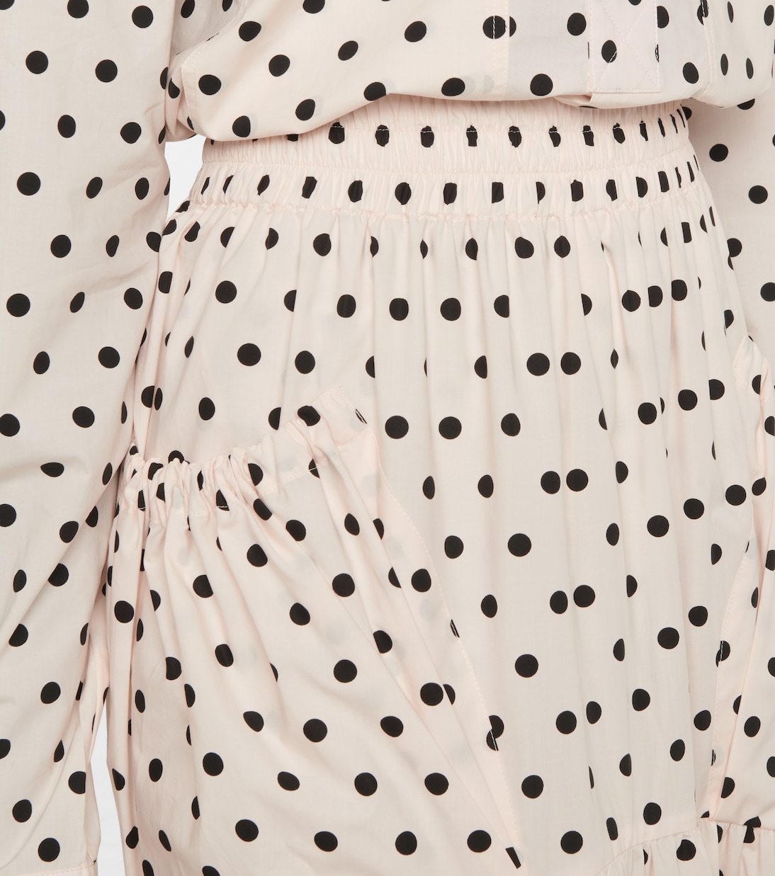 Gonna lunga in popeline di cotone a pois | Plan C
