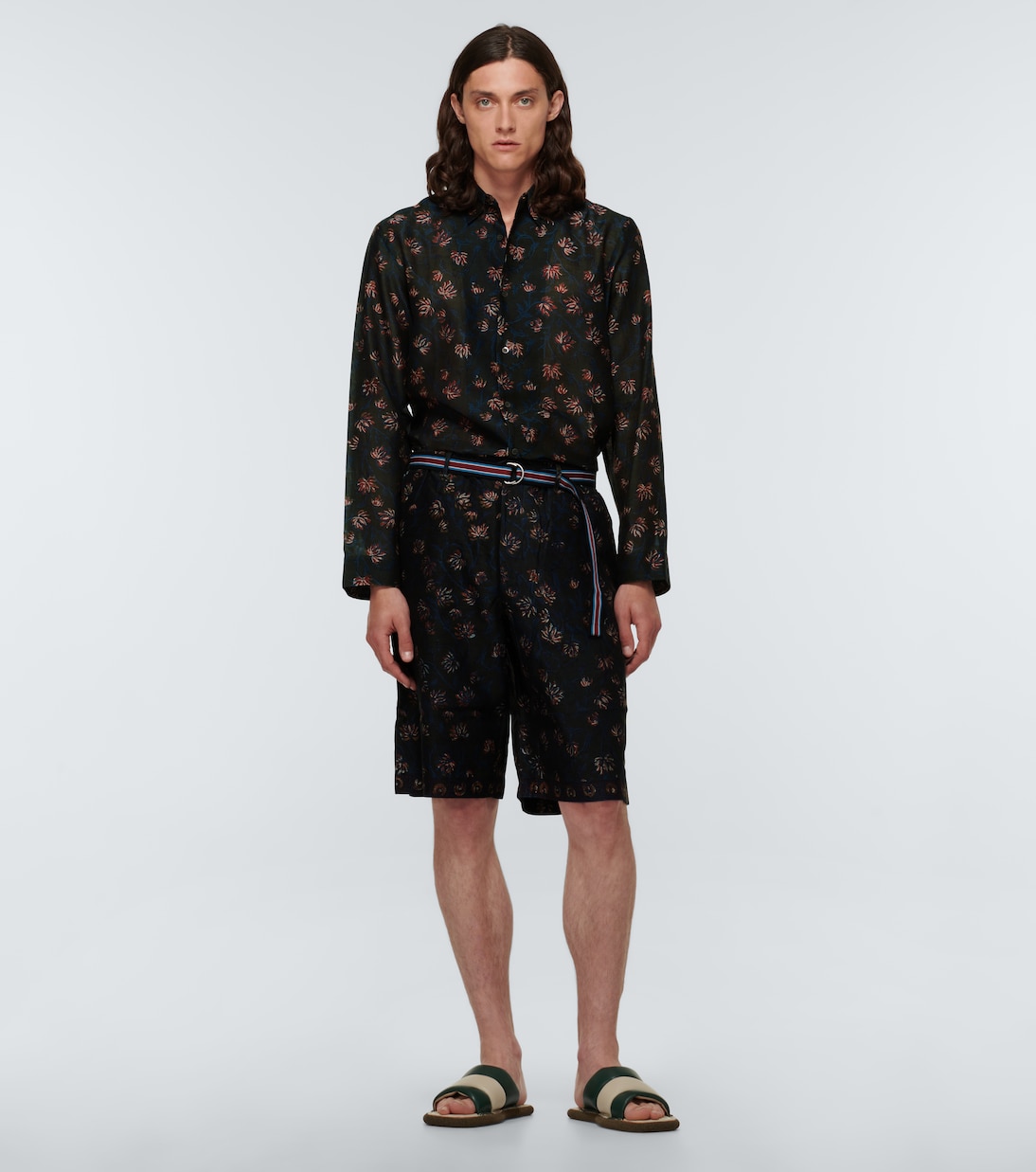 Printed cotton and silk shorts | Dries Van Noten