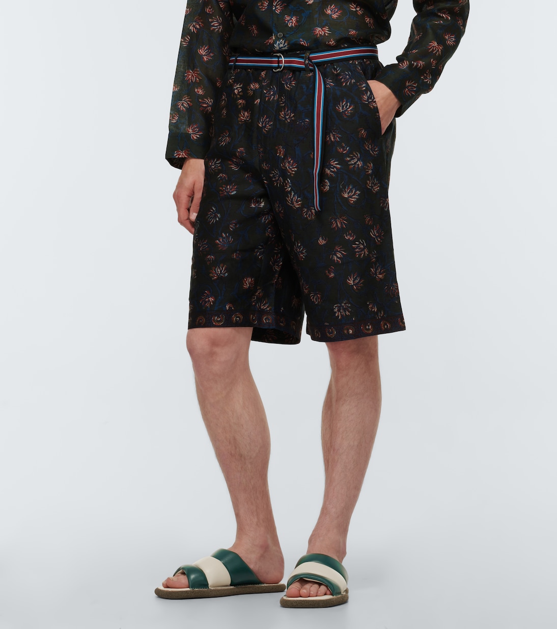 Printed cotton and silk shorts | Dries Van Noten