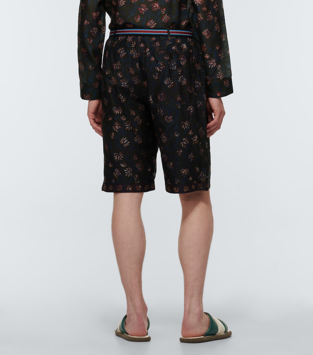 Printed cotton and silk shorts | Dries Van Noten