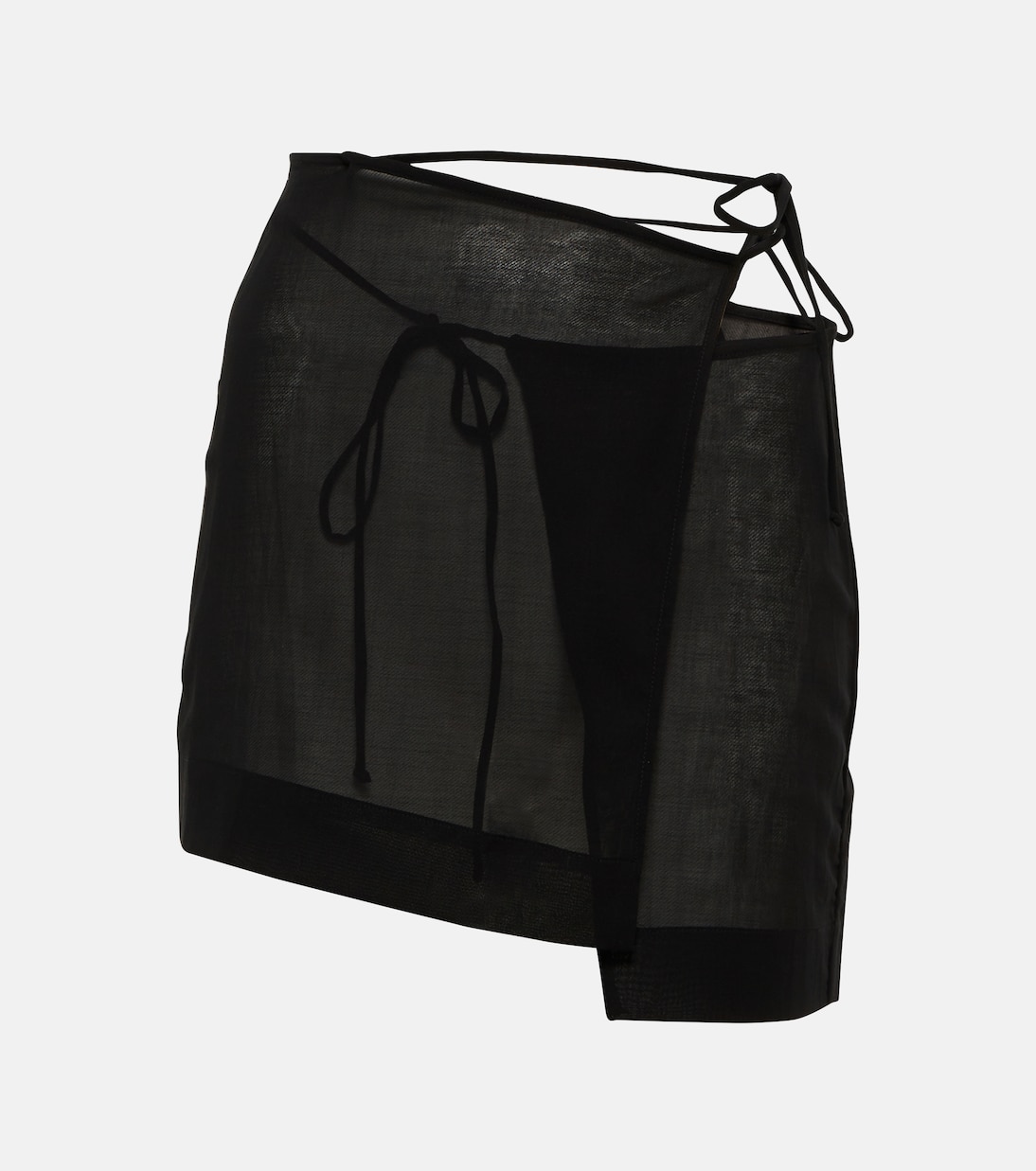 Asymmetric wrap miniskirt | Nensi Dojaka