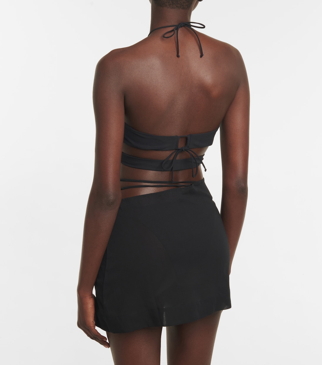 Asymmetric wrap miniskirt | Nensi Dojaka