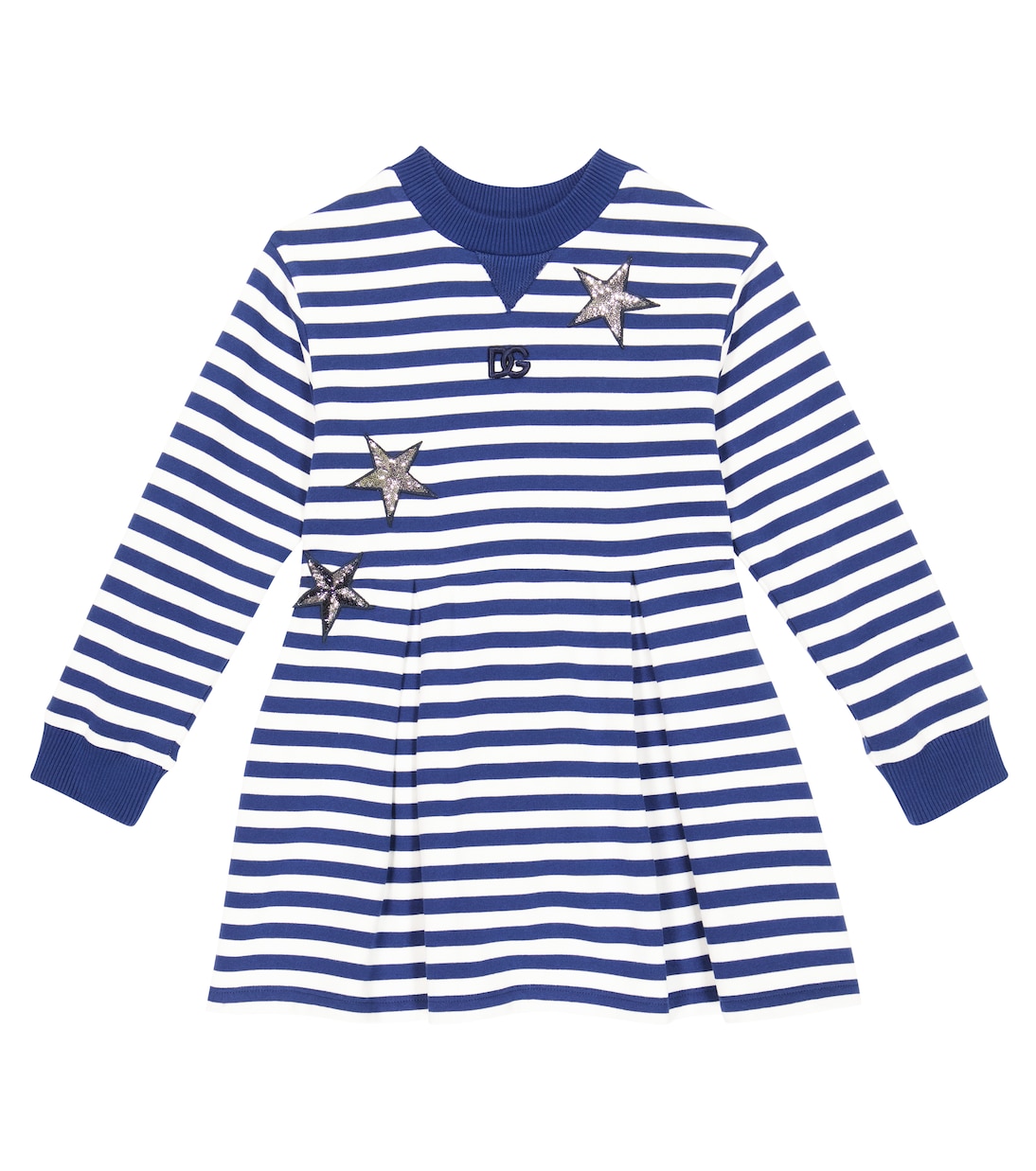 Abito in jersey di cotone a righe | Dolce&Gabbana Kids