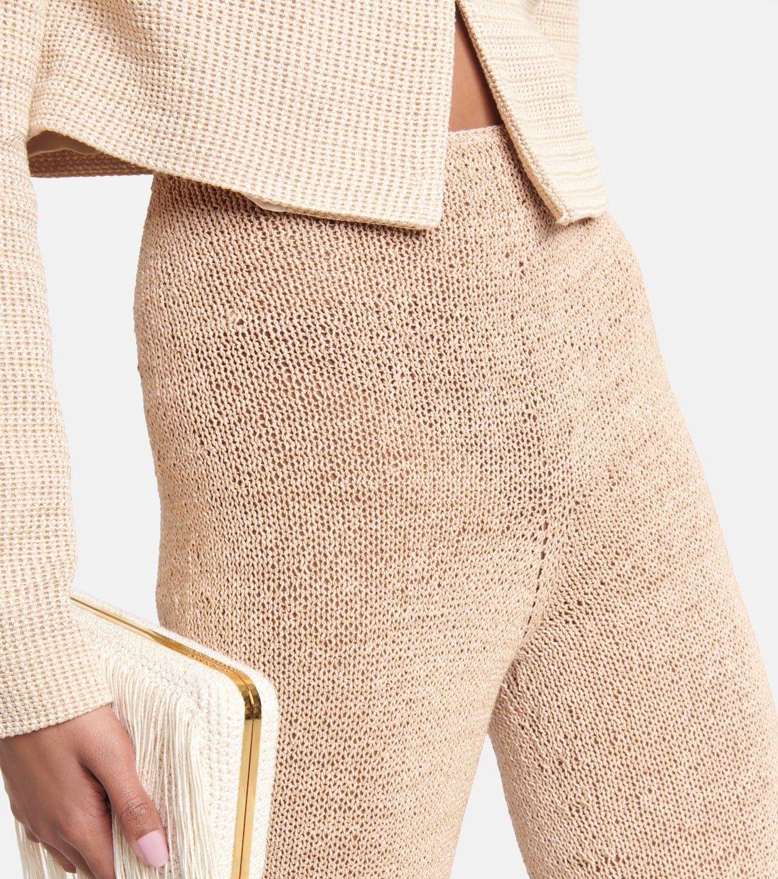 Leggings flared a vita alta in crochet | Magda Butrym