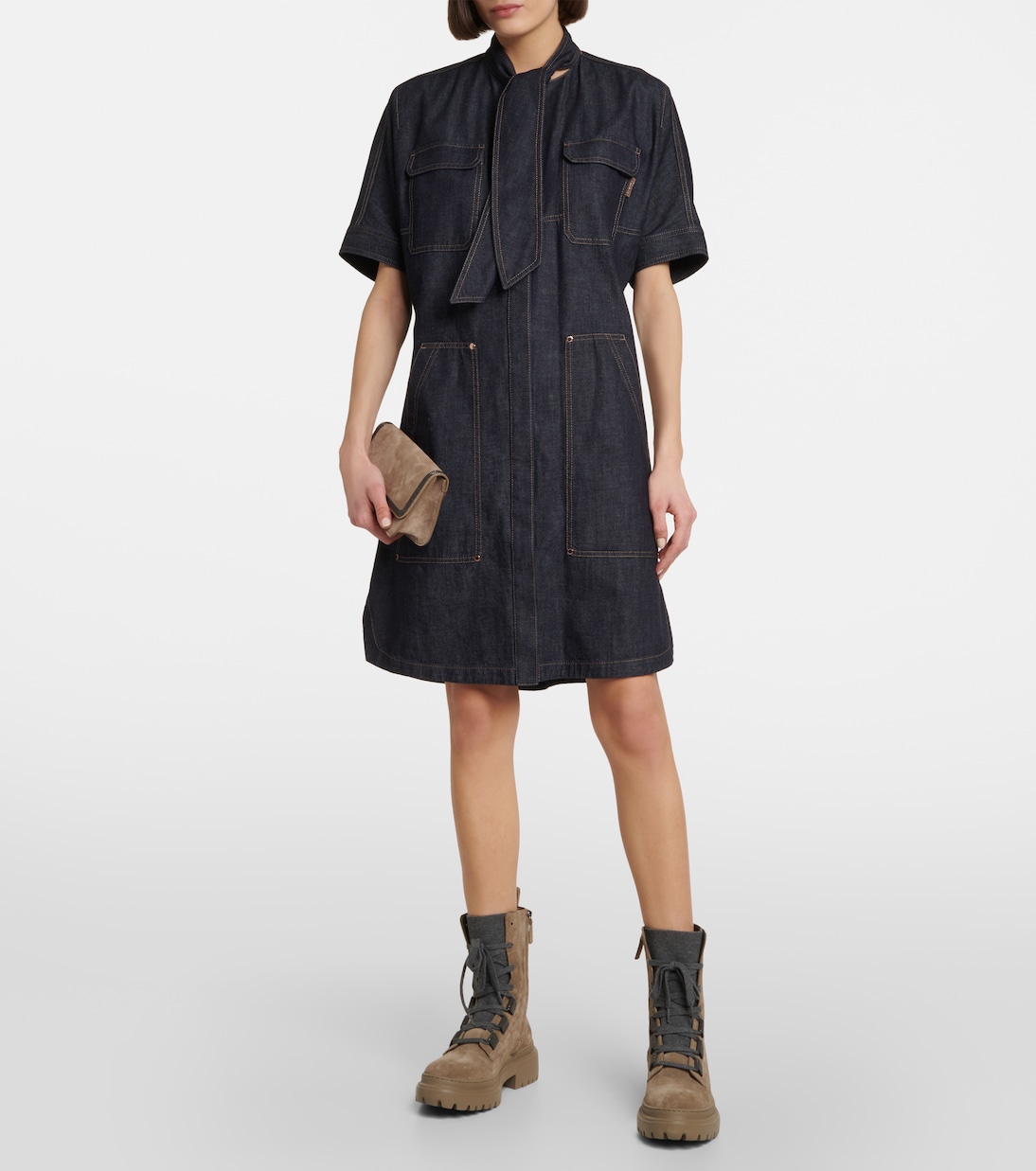 Kleid aus Denim | Brunello Cucinelli