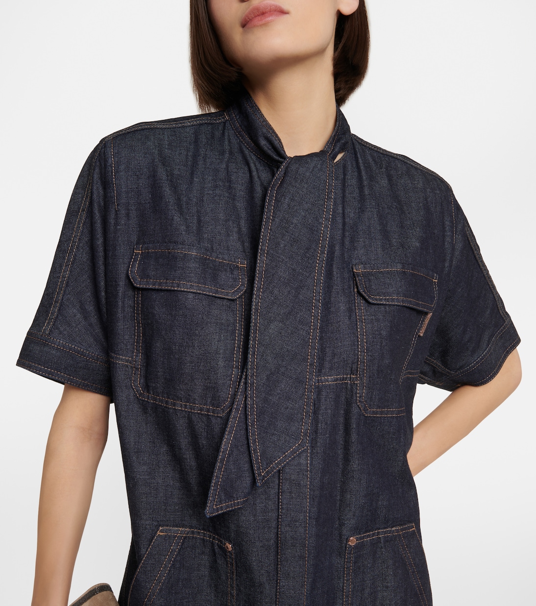 Kleid aus Denim | Brunello Cucinelli