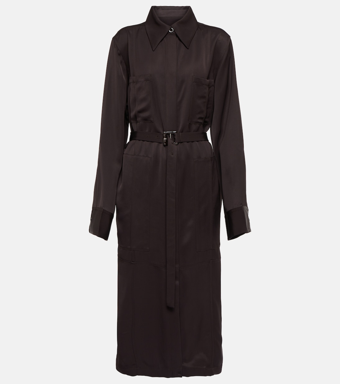 Abito midi in raso con cintura | Jil Sander