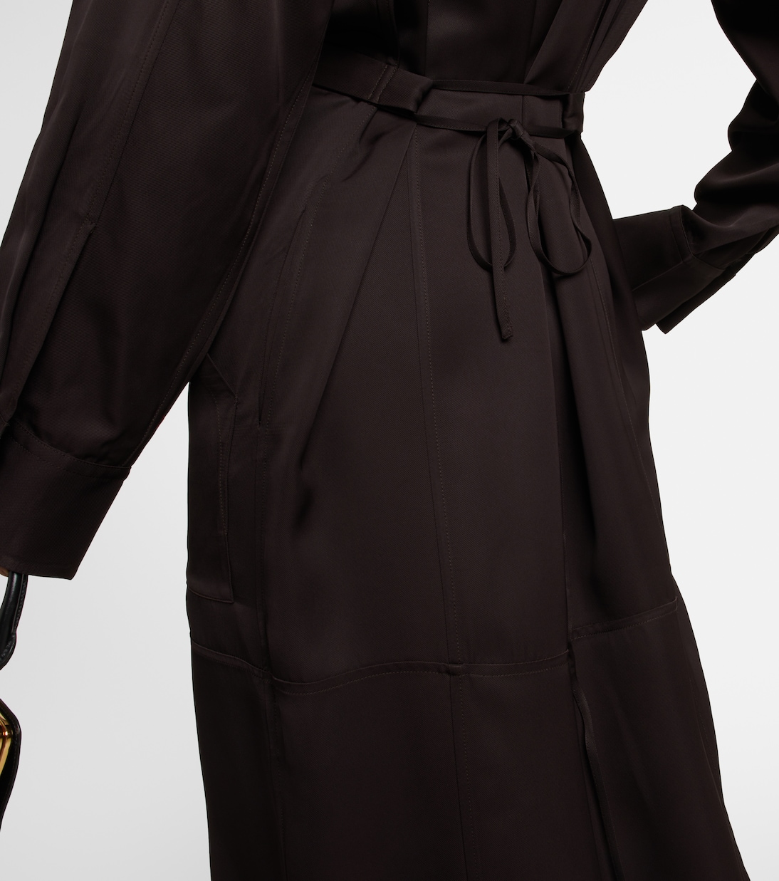 Abito midi in raso con cintura | Jil Sander