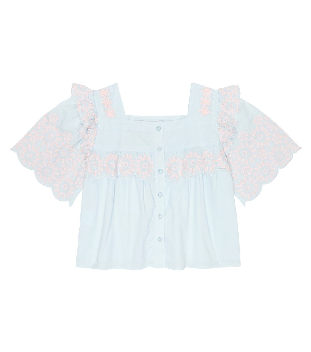 Top de algodón bordado | Stella McCartney Kids