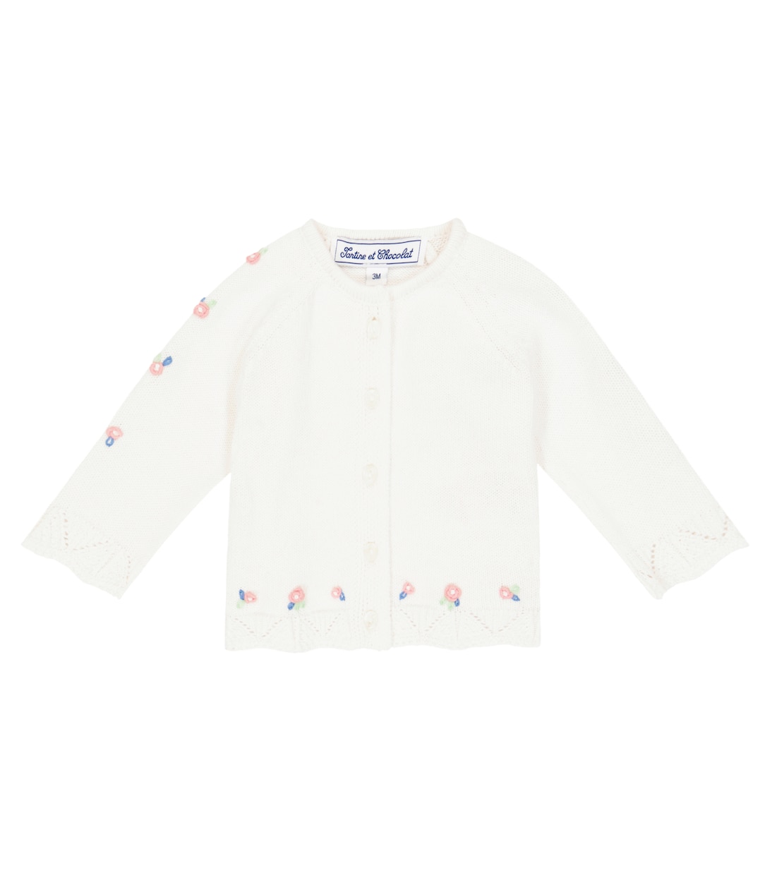 Baby - Cardigan in cotone con ricami | Tartine et Chocolat