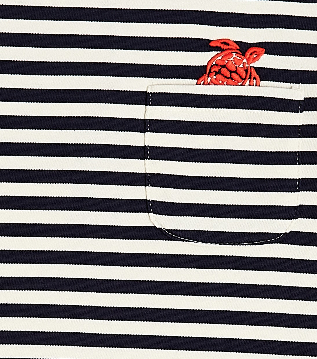 T-shirt in cotone a righe con ricamo | Vilebrequin Kids